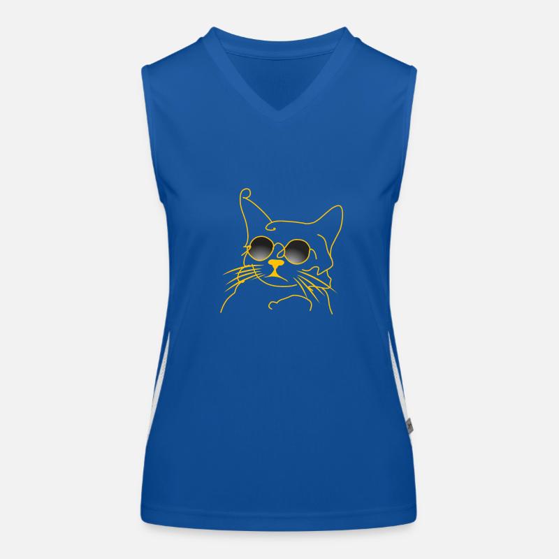 Katzenjunge Funktionelles Kontrast-Tank Top für Frauen