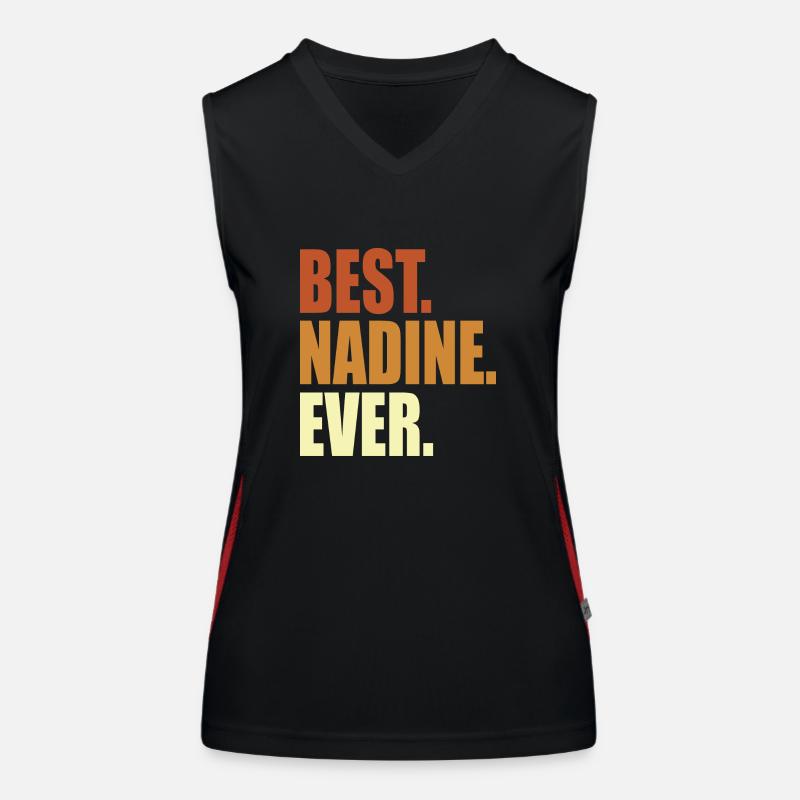 Nadine Geschenk Spruch Name Funktionelles Kontrast-Tank Top für Frauen