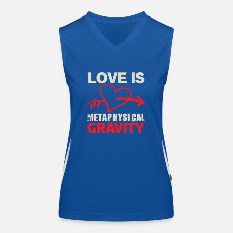 LOVE IS METAPHYSICAL GRAVITY Women's Functional Contrast Tank Top