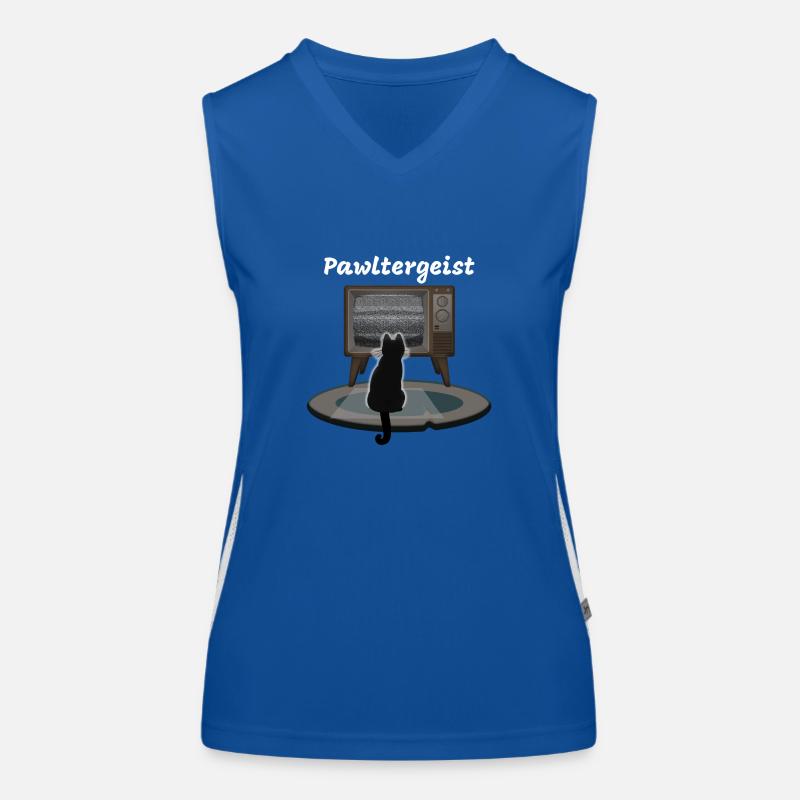 Poltergeist Katze Funktionelles Kontrast-Tank Top für Frauen