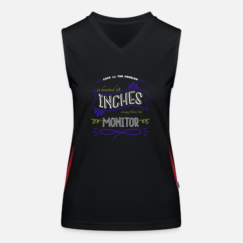 jokes gift idea gift ethical computer freak humor Women's Functional Contrast Tank Top