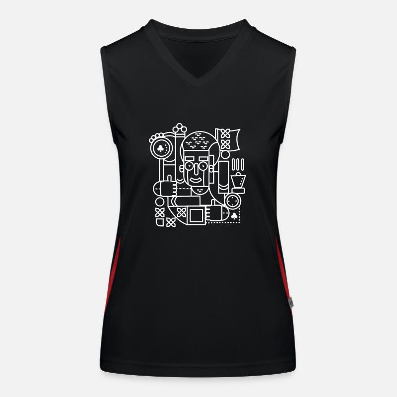 Environmental activist profession abstract Women's Functional Contrast Tank Top