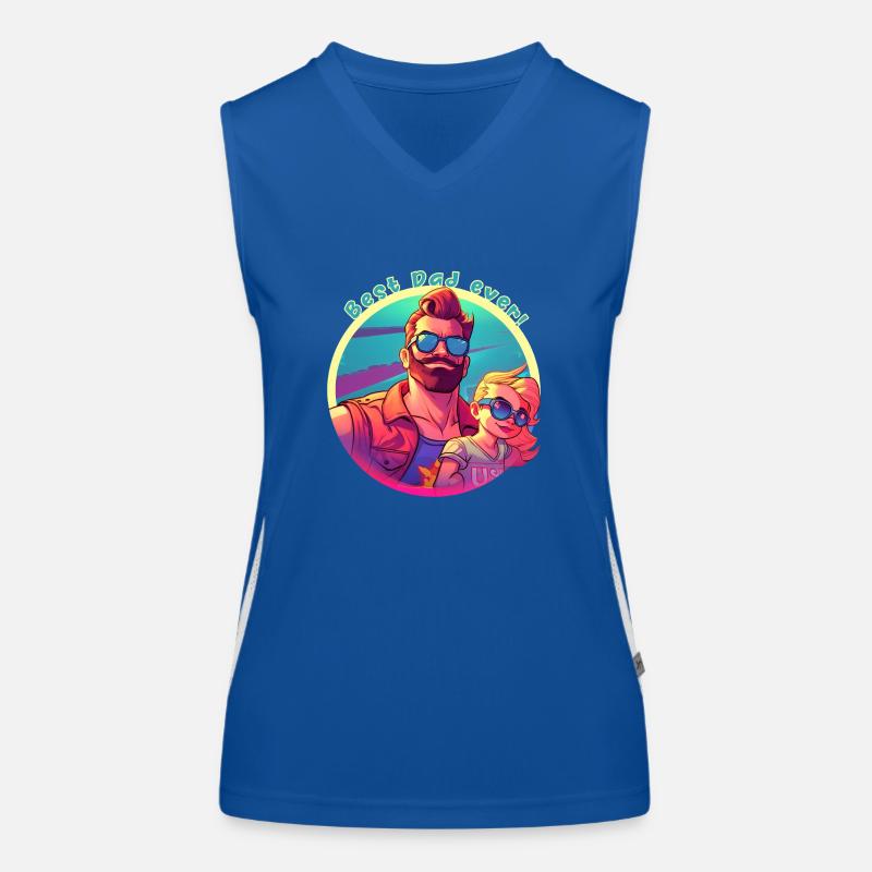 Best dad ever! Women's Functional Contrast Tank Top