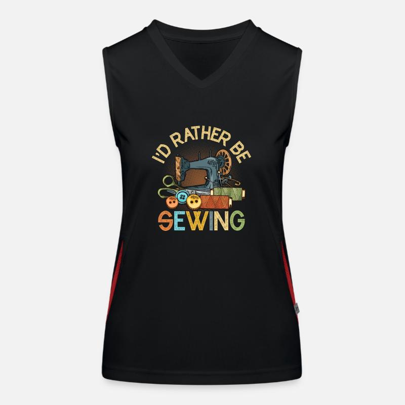 I'd Rather Be Sewing Crafting Sewing Maschine Funktionelles Kontrast-Tank Top für Frauen