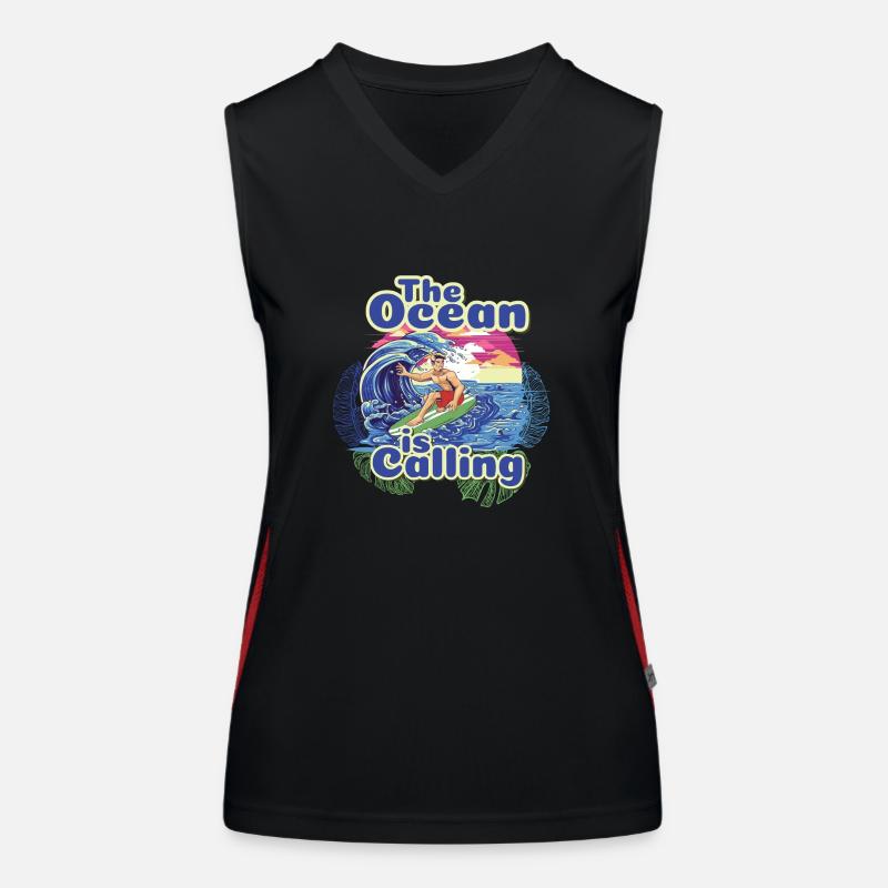 Ocean Design Funktionelles Kontrast-Tank Top für Frauen