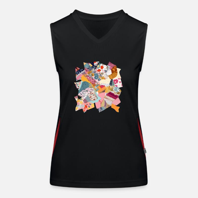 Patchwork de tissu n°2 Débardeur respirant contrasté Femme