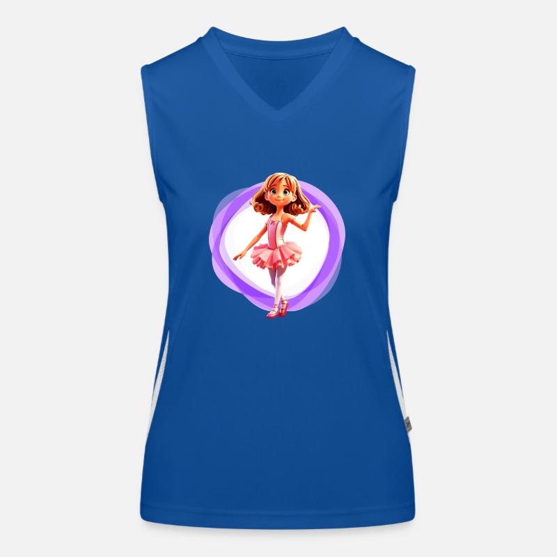 Ballett Mädchen lila Funktionelles Kontrast-Tank Top für Frauen