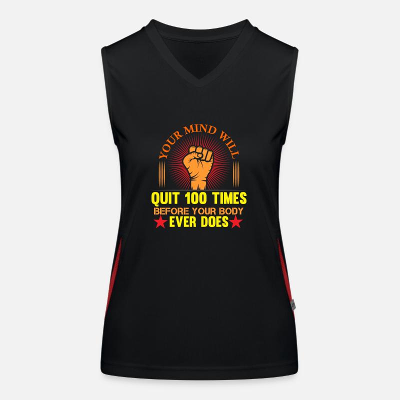 Fist - Women's Functional Contrast Tank Top - black/red