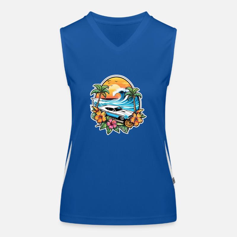 surf plage palmier soleil vacances Débardeur respirant contrasté Femme