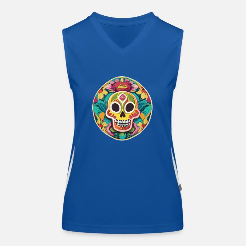 Calavera - Crâne coloré Débardeur respirant contrasté Femme