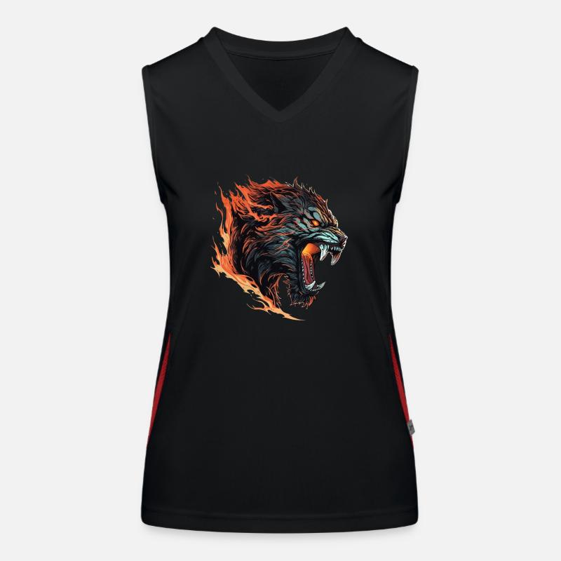 Säbelzahntiger - Sabertooth v3 Funktionelles Kontrast-Tank Top für Frauen