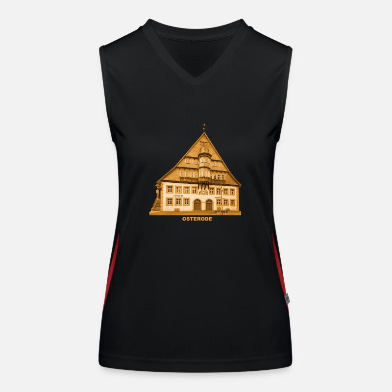 Osterode Rathaus Harz Göttingen Niedersachsen Funktionelles Kontrast-Tank Top für Frauen