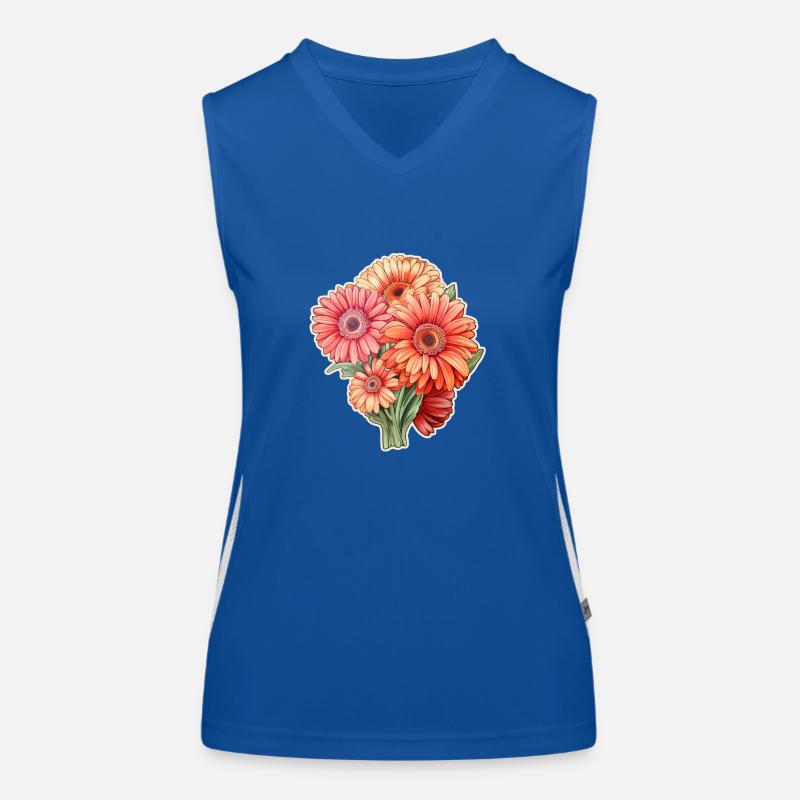 Gerbera Daisies 4 Blüten Funktionelles Kontrast-Tank Top für Frauen