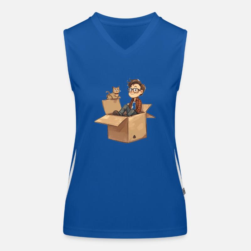 Mème drôle de physique quantique Débardeur respirant contrasté Femme