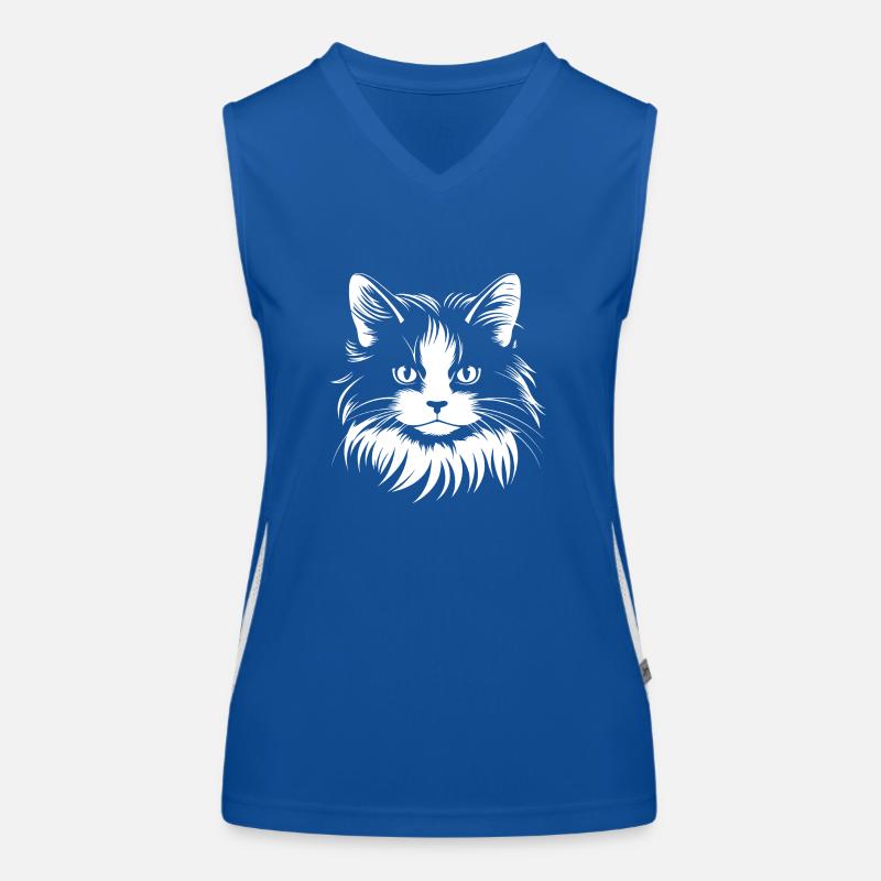 Chat, Motif De Chat Débardeur respirant contrasté Femme