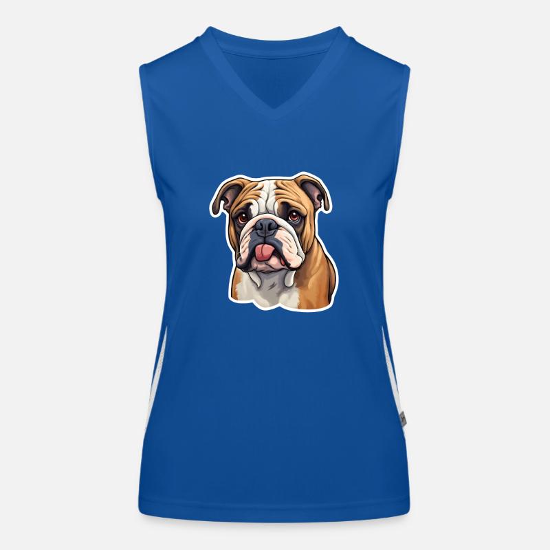 Tête de bouledogue Débardeur respirant contrasté Femme