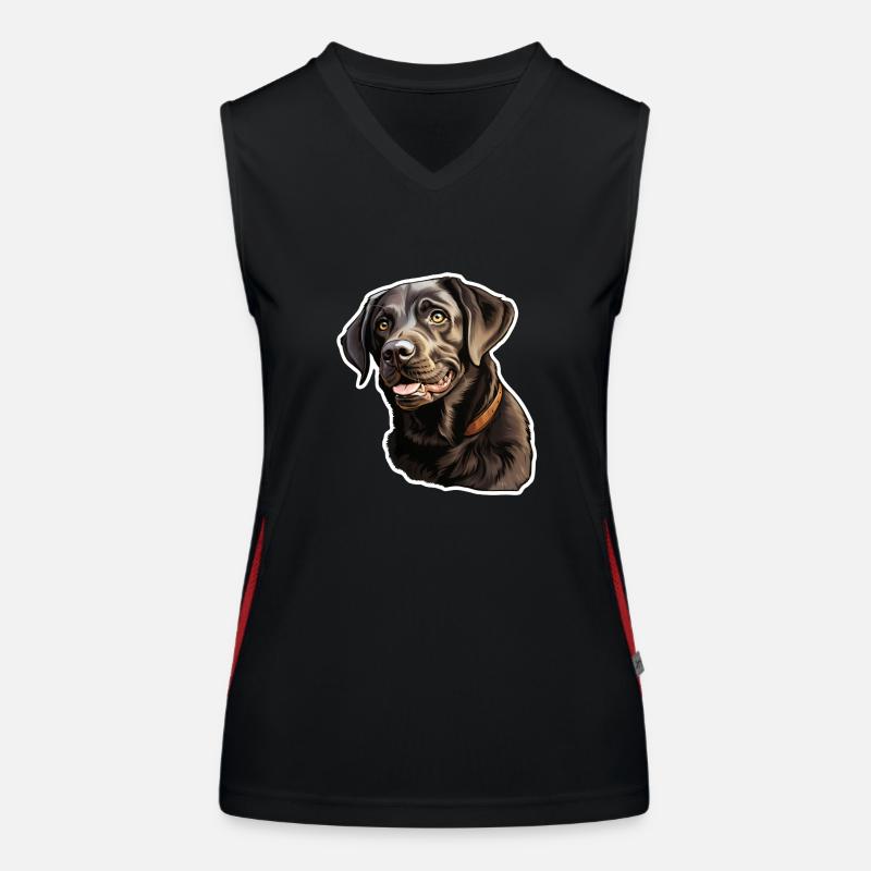 Labrador Retriever cute Women's Functional Contrast Tank Top