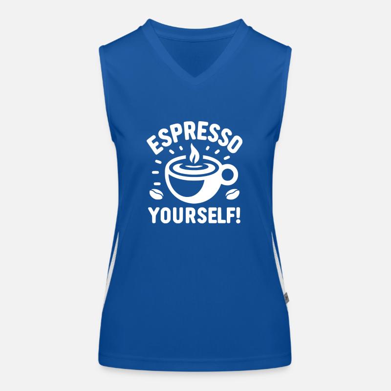 Espresso vous-même ! Débardeur respirant contrasté Femme