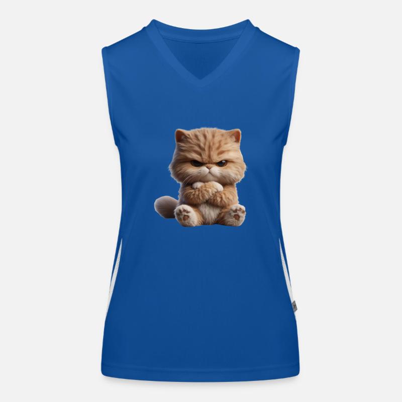 Cat Grim 1 Women's Functional Contrast Tank Top
