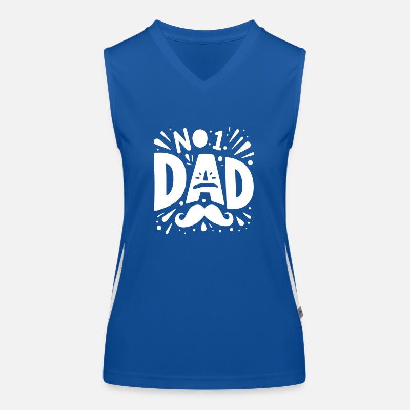 No 1 Dad Women's Functional Contrast Tank Top