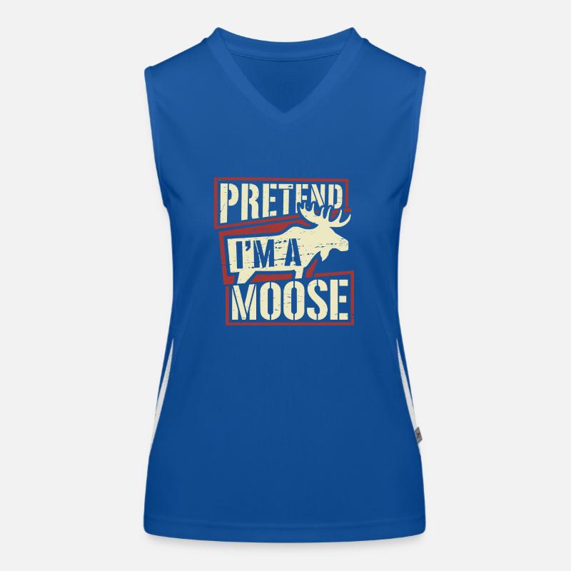 Elch-Liebe mit Witz Funktionelles Kontrast-Tank Top für Frauen
