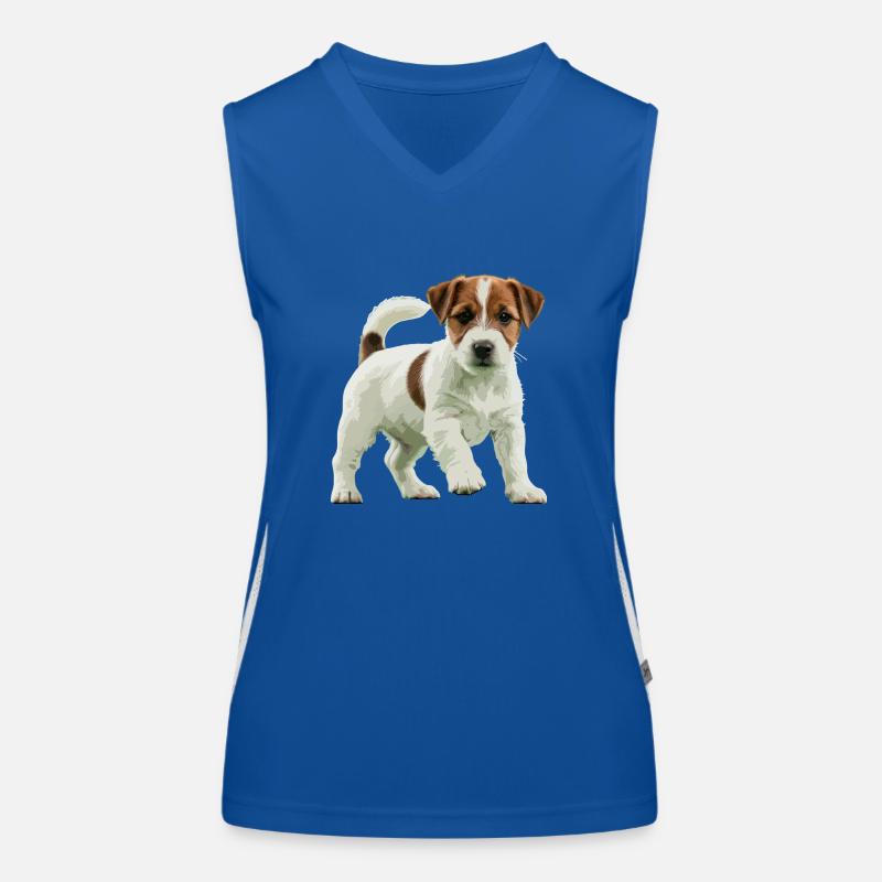 Jack Russell Terrier echt Funktionelles Kontrast-Tank Top für Frauen