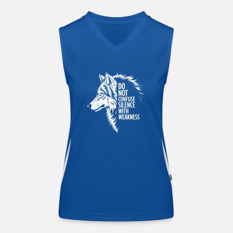 Wolf Silence Stärke Funktionelles Kontrast-Tank Top für Frauen