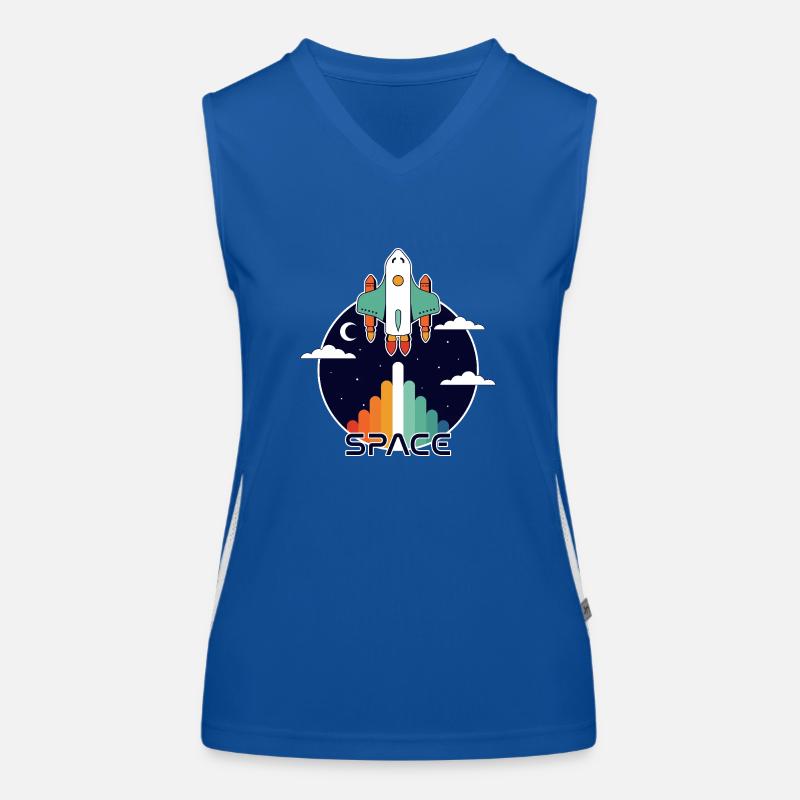 Space and retro Women's Functional Contrast Tank Top