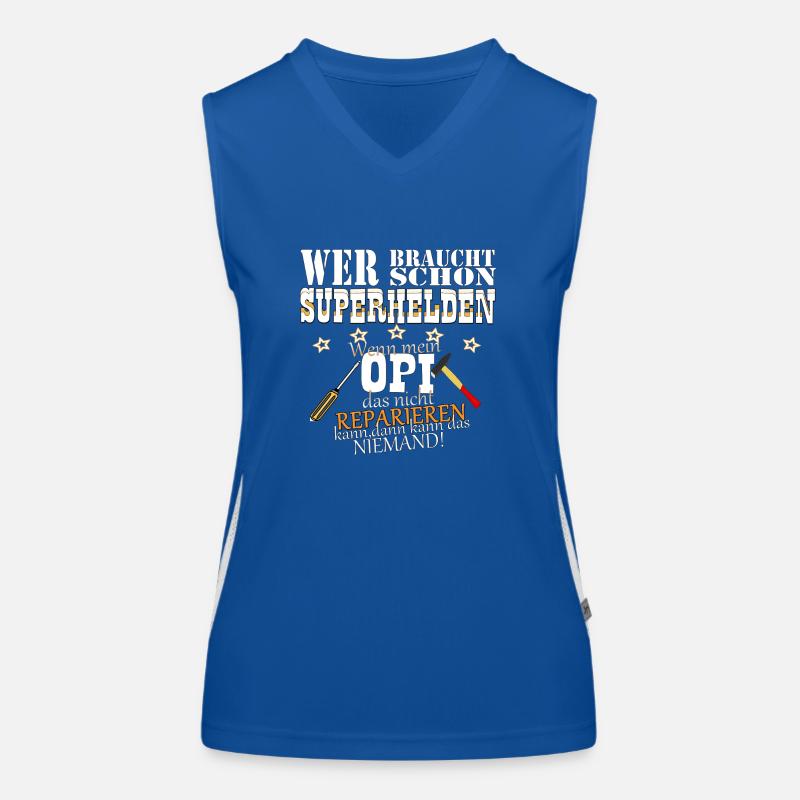 Opi Superheld Funktionelles Kontrast-Tank Top für Frauen