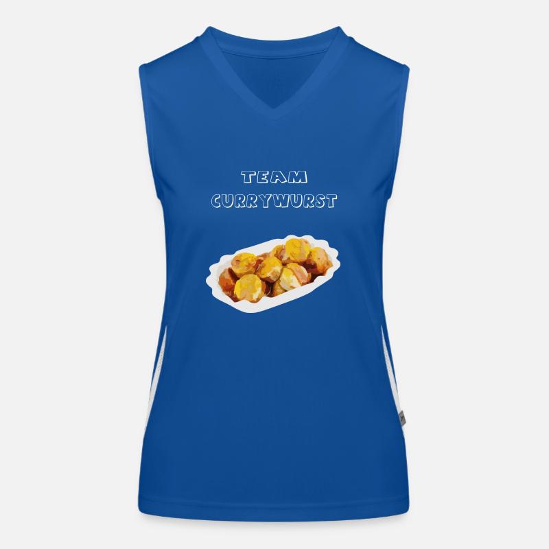 Team Currywurst Funktionelles Kontrast-Tank Top für Frauen