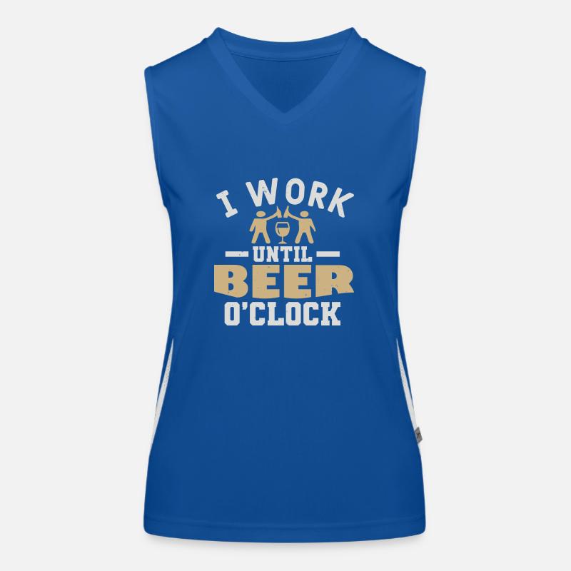 I WORK UNTIL BEER O CLOCK Women's Functional Contrast Tank Top