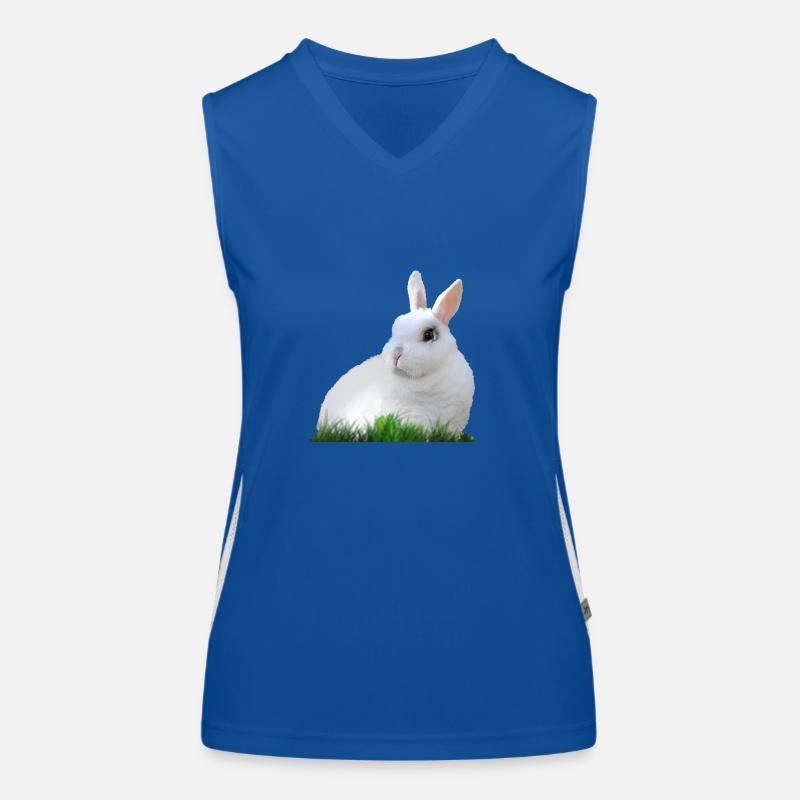 Rabbit Rabbit Easter Easter Animal Fauna Women's Functional Contrast Tank Top