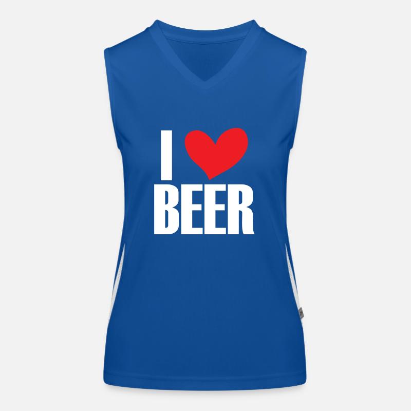 Lustiger Bier Spruch Geschenkidee Party Funktionelles Kontrast-Tank Top für Frauen