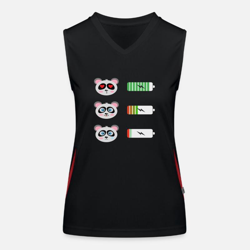 Panda Battery Shirt Women's Functional Contrast Tank Top