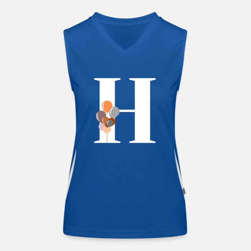 Buchstabe h Geburtstagsballon Funktionelles Kontrast-Tank Top für Frauen