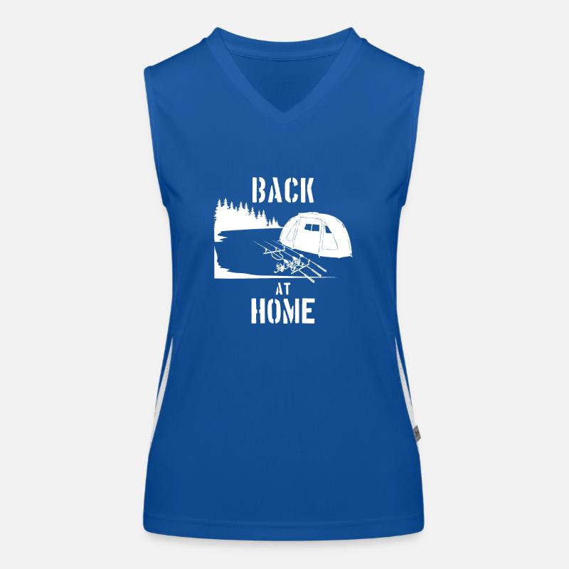 Back at Home Carphunter Carp Karpfen Karpfenangler Funktionelles Kontrast-Tank Top für Frauen