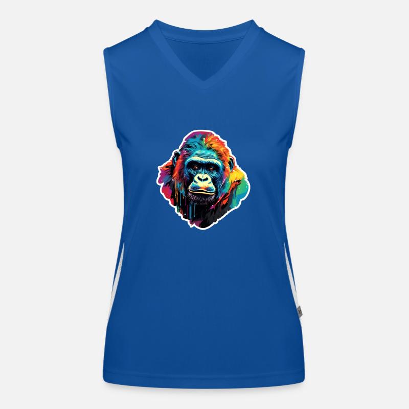 Gorilla psychedelisch Funktionelles Kontrast-Tank Top für Frauen