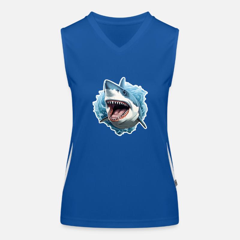 Requin dans l’océan Débardeur respirant contrasté Femme