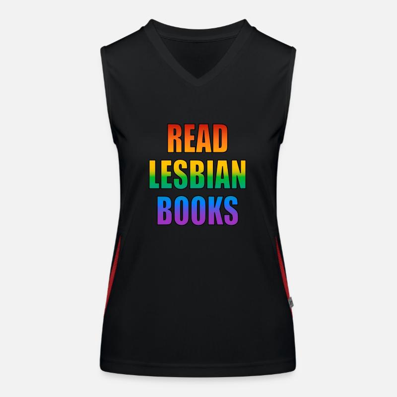 Read Lesbian Books Women's Functional Contrast Tank Top