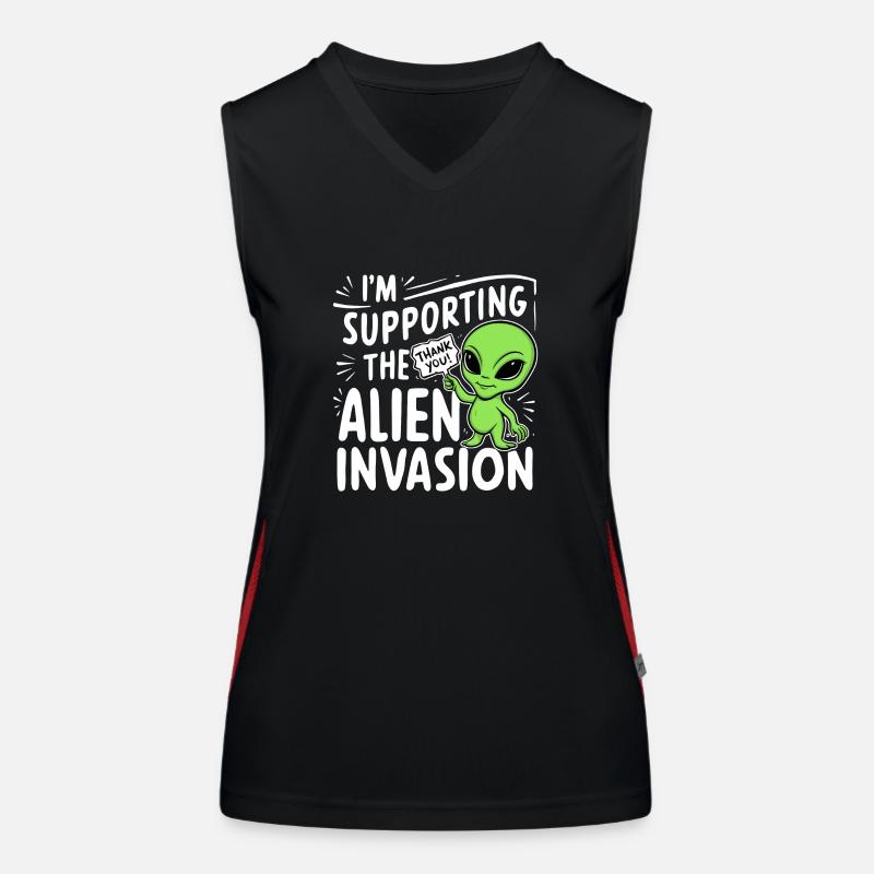 invasion extra terrestre - humour Débardeur respirant contrasté Femme