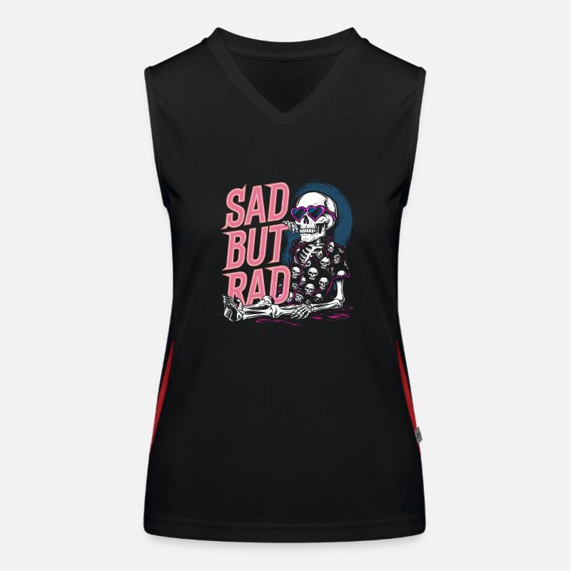 Cool goth look with depth Women's Functional Contrast Tank Top