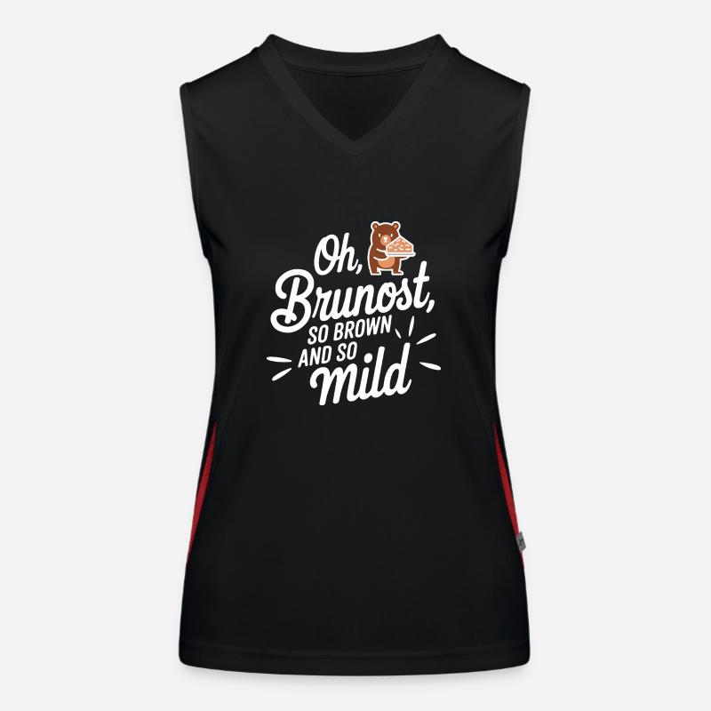 Oh- Brunost so brown and so mild Women's Functional Contrast Tank Top