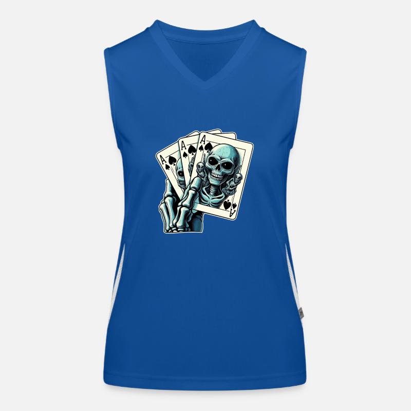 Alien Card Game Women's Functional Contrast Tank Top