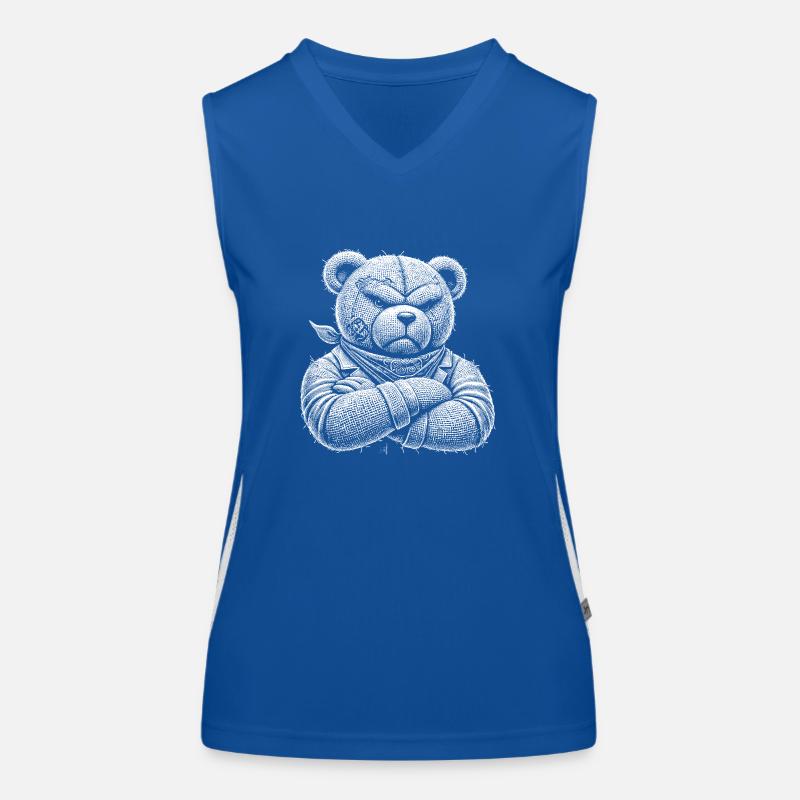 Teddybär Funktionelles Kontrast-Tank Top für Frauen