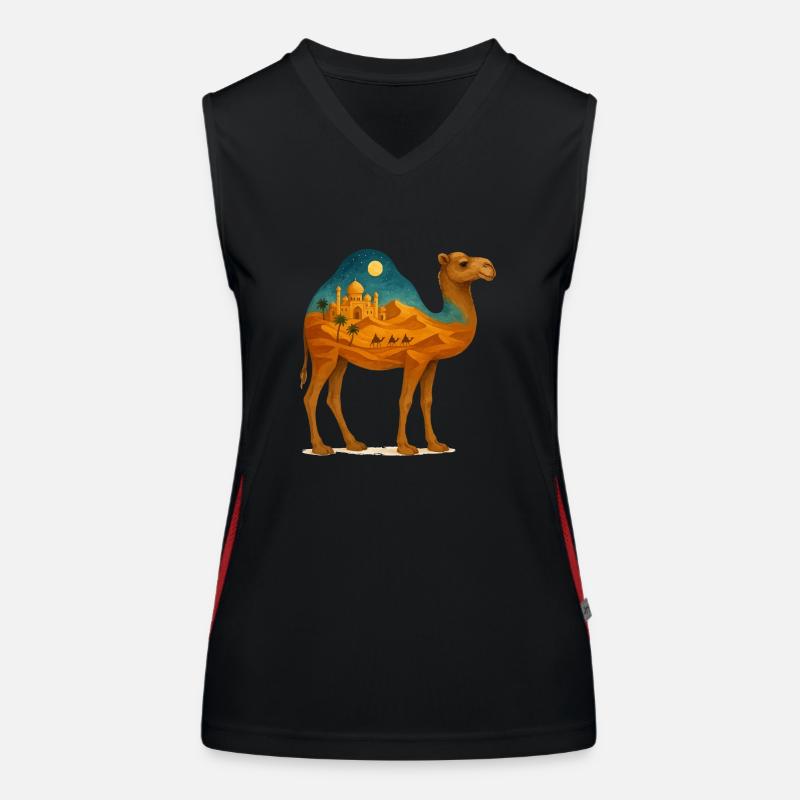 camel desert Women's Functional Contrast Tank Top