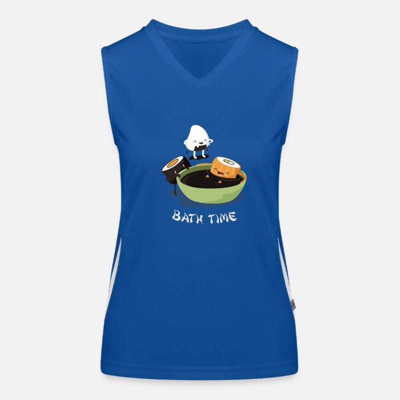 Sushi Bath Time Funktionelles Kontrast-Tank Top für Frauen