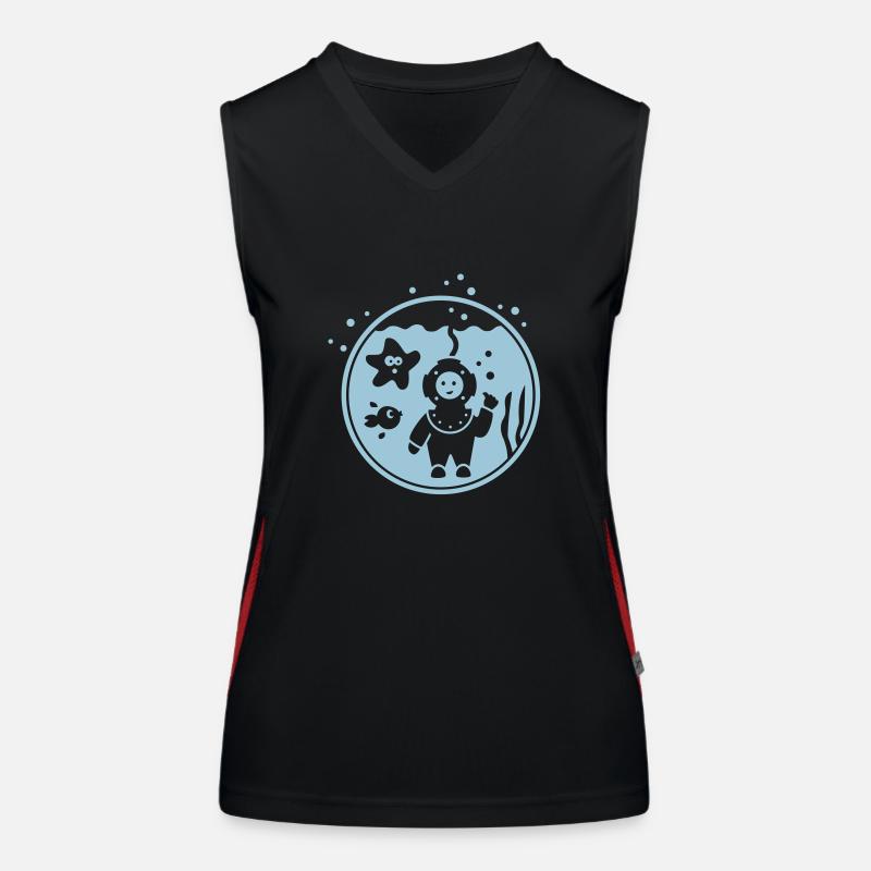 Deep sea Women's Functional Contrast Tank Top