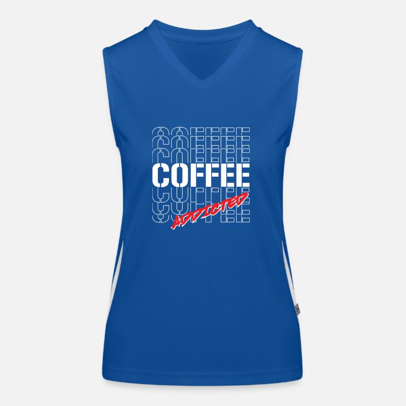 Coffee Addicted Funktionelles Kontrast-Tank Top für Frauen
