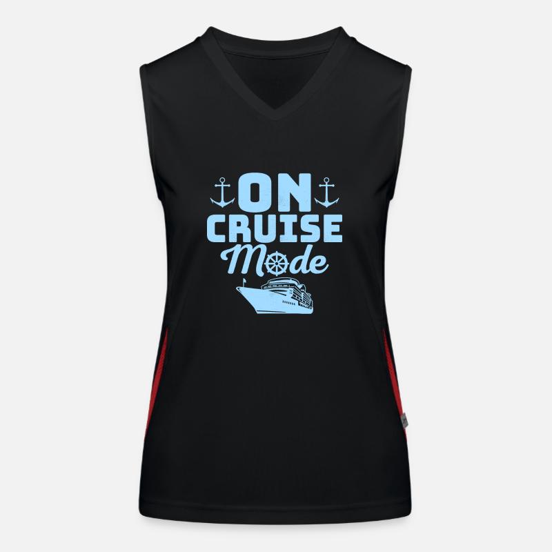 On Cruise Mode Crusing Vacation Cruiser Funktionelles Kontrast-Tank Top für Frauen