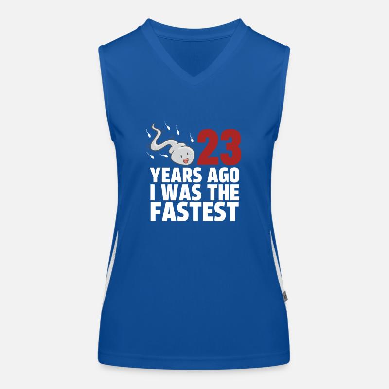 Il y a 23 ans, j’étais le plus rapide Débardeur respirant contrasté Femme